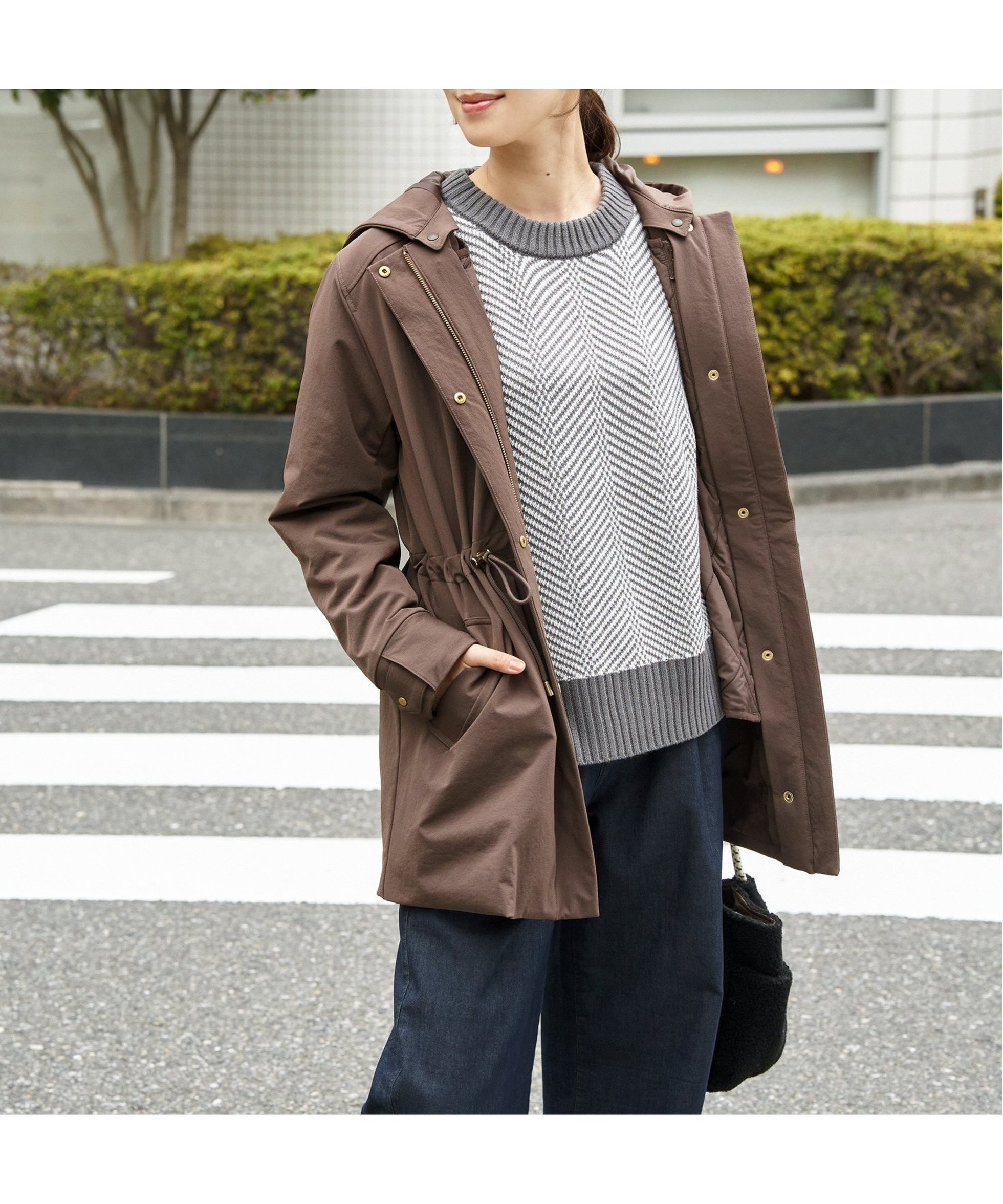 【イッカ/ikka】の【軽量/静電防止】sorona撥水5WAYコート インテリア・キッズ・メンズ・レディースファッション・服の通販 founy(ファニー) 　ファッション　Fashion　レディースファッション　Fashion for Women　アウター　Coat / Outerwear Collection　コート・ロングコート・ピーコート　Long Coats, Peacoats & More　タフタ　Taffeta, Structured Fabric　ライナー　Liner, Inner Layer　軽量　Lightweight, Ultra Light　ブラウン|ID: prp329100004797632 ipo3291000000034831277