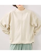 【サマンサモスモス/Samansa Mos2】の異素材切替スウェット 人気、トレンドファッション・服の通販 founy(ファニー) ファッション Fashion レディースファッション Fashion for Women トップス・カットソー Cut & Sew Tops レディースパーカー・カジュアルフーディー Casual Hoodies & Sweatshirts スウェット・クルーネックトップス Sweatshirts & Crewnecks / Relaxed Fit Sweat Tops おすすめ Recommended / Our Picks シンプル Simple, Minimal スウェット / スエット Sweatshirt, Sweatwear デニム Denim, Jeans Material リラックス Relax, Relaxed Fit エレガント 上品 Elegant 切替 Switching, Contrast Panel thumbnail ライトベージュ|ID: prp329100004797634 ipo3291000000034809715