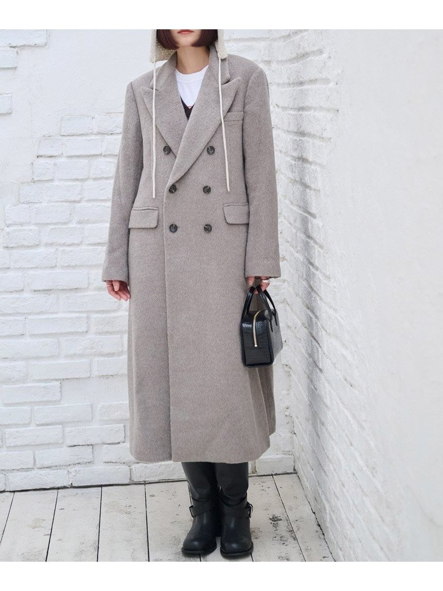 【スナイデル/SNIDEL】の【HIGH QUALITY】チェスターロングコート インテリア・キッズ・メンズ・レディースファッション・服の通販 founy(ファニー) 　ファッション　Fashion　レディースファッション　Fashion for Women　アウター　Coat / Outerwear Collection　コート・ロングコート・ピーコート　Long Coats, Peacoats & More　おすすめ　Recommended / Our Picks　ウェーブ　Wavy Pattern　ストレート　Straight, Straight Cut　スマート　Smart, Elegant　BEG[037]|ID: prp329100004797637 ipo3291000000035263132