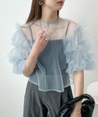 【フューティアランド/futier land】の袖レイヤーフリルシアートップス 人気、トレンドファッション・服の通販 founy(ファニー) ファッション Fashion レディースファッション Fashion for Women トップス・カットソー Cut & Sew Tops インナー Innerwear 春 Spring キャミソール Camisole, Spaghetti Strap Top コンパクト Compact, Small Size シアー Sheer, See-Through ショート Short, Short Length タンク Tank Top, Sleeveless Top デニム Denim, Jeans Material トレンド Trend, Trending Now フェミニン Feminine, Girly フレア Flare, Flared ミックス Mix, Mixed Style ミニスカート Mini Skirt, Short Skirt ワイド Wide, Wide Fit S/S・春夏 SS, Spring/Summer, Warm Season 夏 Summer エレガント 上品 Elegant 2025年 2025 2025春夏・S/S Spring/Summer 2025 SS25 thumbnail ブルー|ID: prp329100004797655 ipo3291000000034809885