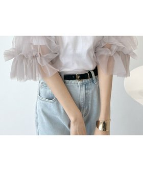 【フューティアランド/futier land】の袖レイヤーフリルシアートップス 人気、トレンドファッション・服の通販 founy(ファニー) ファッション Fashion レディースファッション Fashion for Women トップス・カットソー Cut & Sew Tops インナー Innerwear 春 Spring キャミソール Camisole, Spaghetti Strap Top コンパクト Compact, Small Size シアー Sheer, See-Through ショート Short, Short Length タンク Tank Top, Sleeveless Top デニム Denim, Jeans Material トレンド Trend, Trending Now フェミニン Feminine, Girly フレア Flare, Flared ミックス Mix, Mixed Style ミニスカート Mini Skirt, Short Skirt ワイド Wide, Wide Fit S/S・春夏 SS, Spring/Summer, Warm Season 夏 Summer エレガント 上品 Elegant 2025年 2025 2025春夏・S/S Spring/Summer 2025 SS25 |ID:prp329100004797655