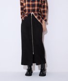 【ジーナシス/JEANASiS】のヌバックライクZIPナロースカート ブラック|ID: prp329100004797659 ipo3291000000034809904