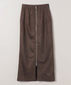 【ジーナシス/JEANASiS】のヌバックライクZIPナロースカート ブラウン|ID: prp329100004797659 ipo3291000000034809911