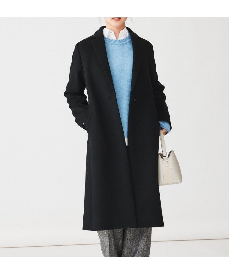 【アンタイトル/UNTITLED】の【日本製】ウールチェスターコート インテリア・キッズ・メンズ・レディースファッション・服の通販 founy(ファニー) ファッション Fashion レディースファッション Fashion for Women アウター Coat / Outerwear Collection コート・ロングコート・ピーコート Long Coats, Peacoats & More チェスターコート・ロング丈アウター Chester Coats / Chesterfield Long Coats ジャケット Jacket, Outerwear スタイリッシュ Stylish, Fashionable ストール Stole, Wrap スマート Smart, Elegant チェスターコート Chester Coat, Long Coat マフラー Scarf, Muffler エレガント 上品 Elegant 日本製 Made In Japan ブラック|ID: prp329100004797660 ipo3291000000034809900