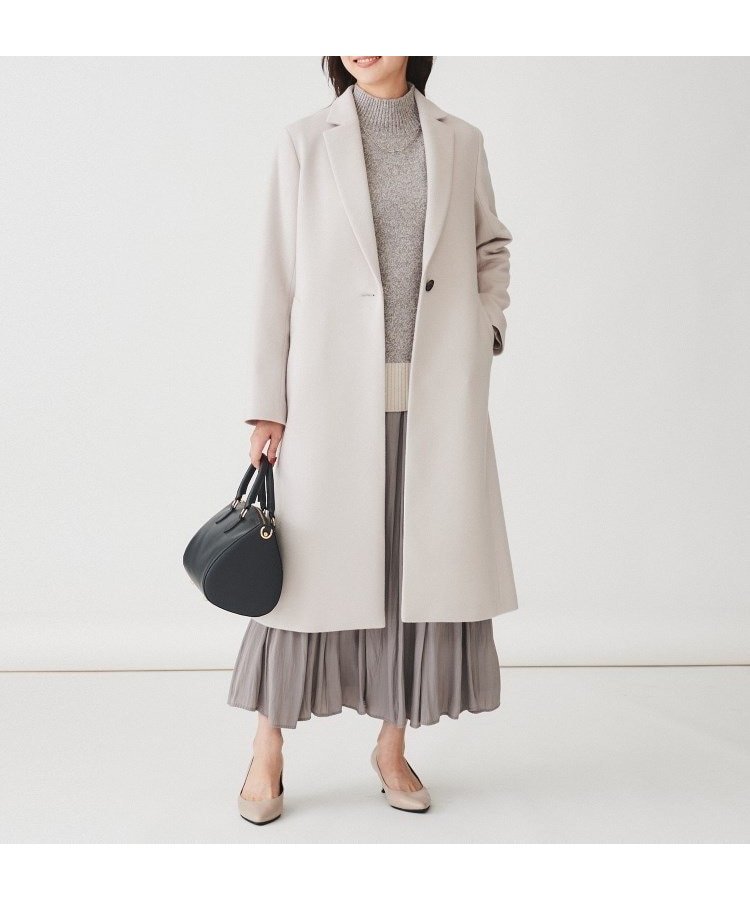 【アンタイトル/UNTITLED】の【日本製】ウールチェスターコート インテリア・キッズ・メンズ・レディースファッション・服の通販 founy(ファニー) ファッション Fashion レディースファッション Fashion for Women アウター Coat / Outerwear Collection コート・ロングコート・ピーコート Long Coats, Peacoats & More チェスターコート・ロング丈アウター Chester Coats / Chesterfield Long Coats ジャケット Jacket, Outerwear スタイリッシュ Stylish, Fashionable ストール Stole, Wrap スマート Smart, Elegant チェスターコート Chester Coat, Long Coat マフラー Scarf, Muffler エレガント 上品 Elegant 日本製 Made In Japan ベージュ|ID: prp329100004797660 ipo3291000000034809901