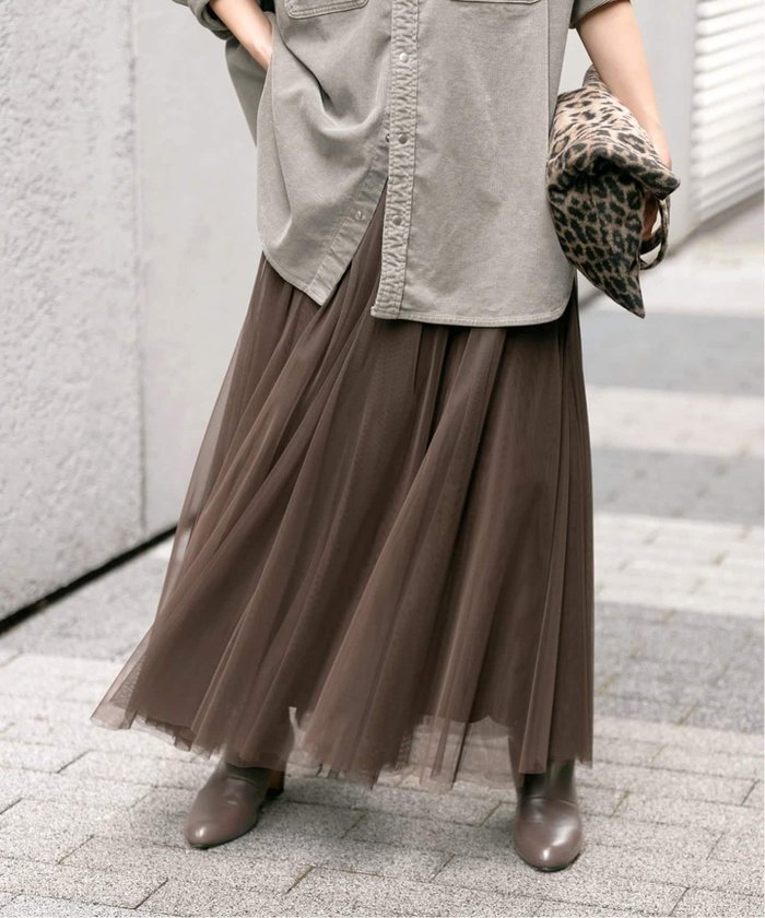 【スピック&スパン/Spick & Span】の《追加2》チュールスカート インテリア・キッズ・メンズ・レディースファッション・服の通販 founy(ファニー) https://founy.com/ ファッション Fashion レディースファッション Fashion for Women スカート Skirts |ID: prp329100004797663 ipo3291000000034998198