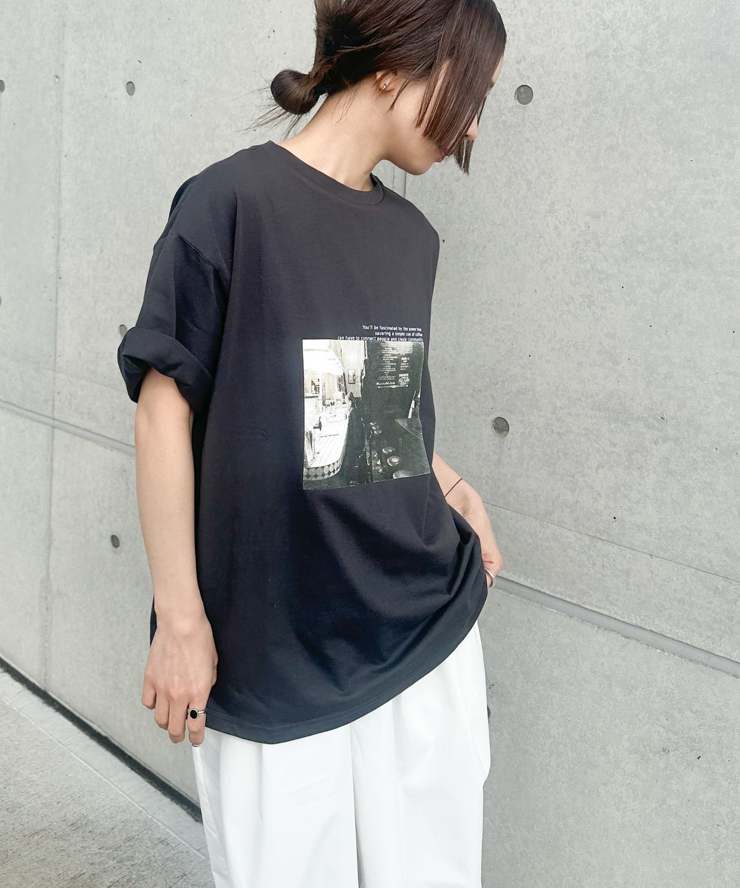 【セレクトモカ/SELECT MOCA】のアソートプリントオーバーサイズTシャツ インテリア・キッズ・メンズ・レディースファッション・服の通販 founy(ファニー) 　ファッション　Fashion　レディースファッション　Fashion for Women　トップス・カットソー　Cut & Sew Tops　シャツ・ブラウス・オフィスカジュアル　Elegant Blouses & Button-Ups　ロングTシャツ・Tシャツ　Longline T-Shirts & Tees　インナー　Innerwear　コンパクト　Compact, Small Size　シンプル　Simple, Minimal　ジャケット　Jacket, Outerwear　スラックス　Slacks, Dress Pants　ワーク　Workwear, Utility Style　おすすめ　Recommended / Our Picks　グレー系その他4-14|ID: prp329100004797670 ipo3291000000034810009