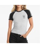 【ゲス/GUESS】のGUESS JEANS 半袖 TシャツSlim Stripes Tee 人気、トレンドファッション・服の通販 founy(ファニー) ファッション Fashion レディースファッション Fashion for Women トップス・カットソー Cut & Sew Tops シャツ・ブラウス・オフィスカジュアル Elegant Blouses & Button-Ups ロングTシャツ・Tシャツ Longline T-Shirts & Tees コンパクト Compact, Small Size ショルダー Shoulder, Shoulder Strap ショート Short, Short Length ストライプ Stripe, Striped Pattern スリム Slim, Slim Fit スリーブ Sleeve, Long Sleeve / Short Sleeve デニム Denim, Jeans Material 人気 Popular, Best Seller 半袖 Short Sleeve, Half Sleeve ミックス Mix, Mixed Style ワイド Wide, Wide Fit thumbnail グレー|ID: prp329100004797686 ipo3291000000035140113