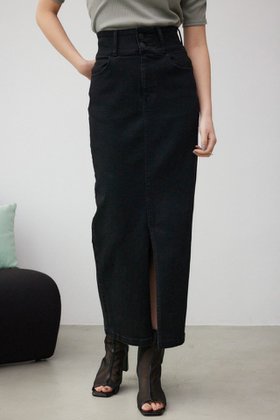 【アズール バイ マウジー/AZUL by moussy】のAZUL DENIM ハイウエストスカート 人気、トレンドファッション・服の通販 founy(ファニー) ファッション Fashion レディースファッション Fashion for Women スカート Skirts おすすめ Recommended / Our Picks ストレッチ Stretch, Stretchy Fabric スリット Slit, Slit Detail |ID:prp329100004797691