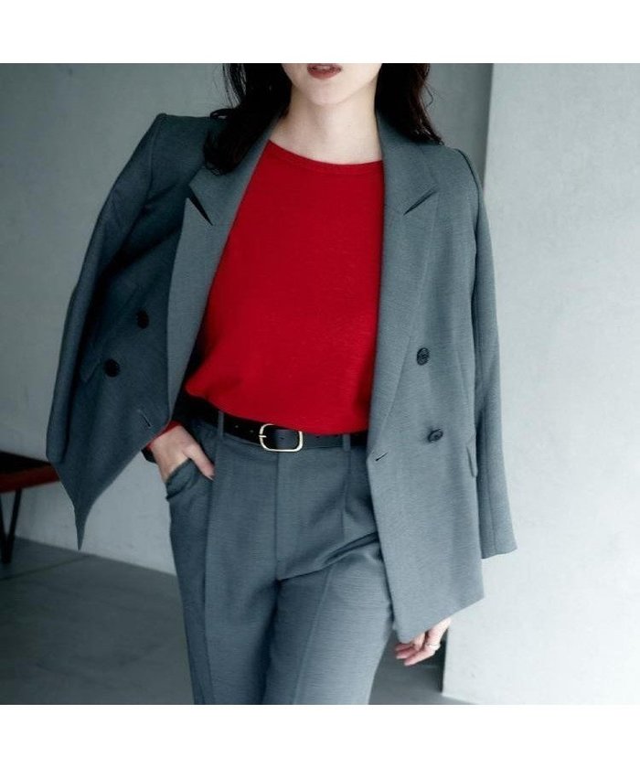 【アンタイトル/UNTITLED】のウールライク ダブルブレストジャケット インテリア・キッズ・メンズ・レディースファッション・服の通販 founy(ファニー) https://founy.com/ ファッション Fashion レディースファッション Fashion for Women アウター Coat / Outerwear Collection レディースジャケット・軽アウター Jackets ジャケット Jacket, Outerwear ストライプ Stripe, Striped Pattern スマート Smart, Elegant ダブル Double, Double-Breasted チェック Check, Plaid, Tartan 定番 Standard, Basic Item バルーン Balloon, Balloon Silhouette ボックス Boxy, Box Shape ポケット Pocket, Pocket Detail 無地 Plain, Solid Color おすすめ Recommended / Our Picks |ID: prp329100004797697 ipo3291000000034810215