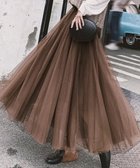 【ミニミニストア/miniministore】のチュールスカート ロング 人気、トレンドファッション・服の通販 founy(ファニー) ファッション Fashion レディースファッション Fashion for Women スカート Skirts フェミニン Feminine, Girly ロング Long, Long-Length エレガント 上品 Elegant 夏 Summer 春 Spring S/S・春夏 SS, Spring/Summer, Warm Season 楽ちん Easy Fit, Comfortable thumbnail ブラウン|ID: prp329100004797729 ipo3291000000034810467