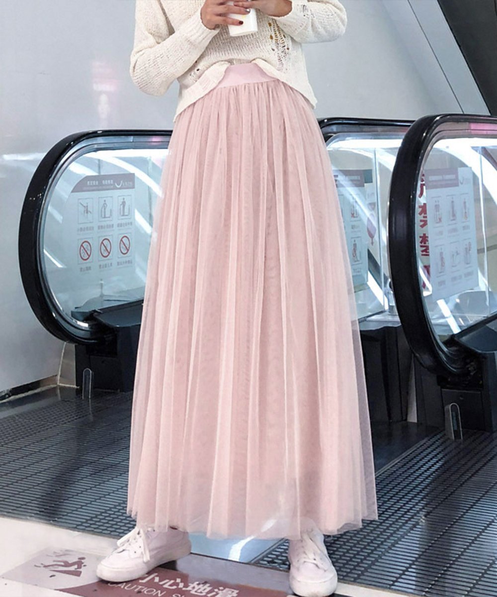 【ミニミニストア/miniministore】のチュールスカート ロング インテリア・キッズ・メンズ・レディースファッション・服の通販 founy(ファニー) ファッション Fashion レディースファッション Fashion for Women スカート Skirts フェミニン Feminine, Girly ロング Long, Long-Length エレガント 上品 Elegant 夏 Summer 春 Spring S/S・春夏 SS, Spring/Summer, Warm Season 楽ちん Easy Fit, Comfortable ピンク|ID: prp329100004797729 ipo3291000000034810469