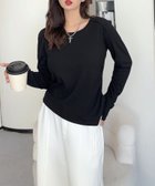 【アイモハ/aimoha】のaimoha -select-/サイドリボンロングスリーブトップス ブラック|ID: prp329100004797734 ipo3291000000034810523