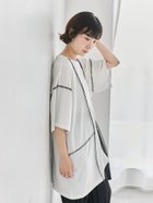 【サマンサモスモス/Samansa Mos2】の◎【接触冷感】切替ステッチチュニック オフホワイト|ID: prp329100004797743 ipo3291000000034810603