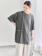 【サマンサモスモス/Samansa Mos2】の◎【接触冷感】切替ステッチチュニック チャコールグレー|ID: prp329100004797743 ipo3291000000034810605