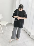 【サマンサモスモス/Samansa Mos2】の◎【接触冷感】切替ステッチチュニック ブラック|ID: prp329100004797743 ipo3291000000034810607