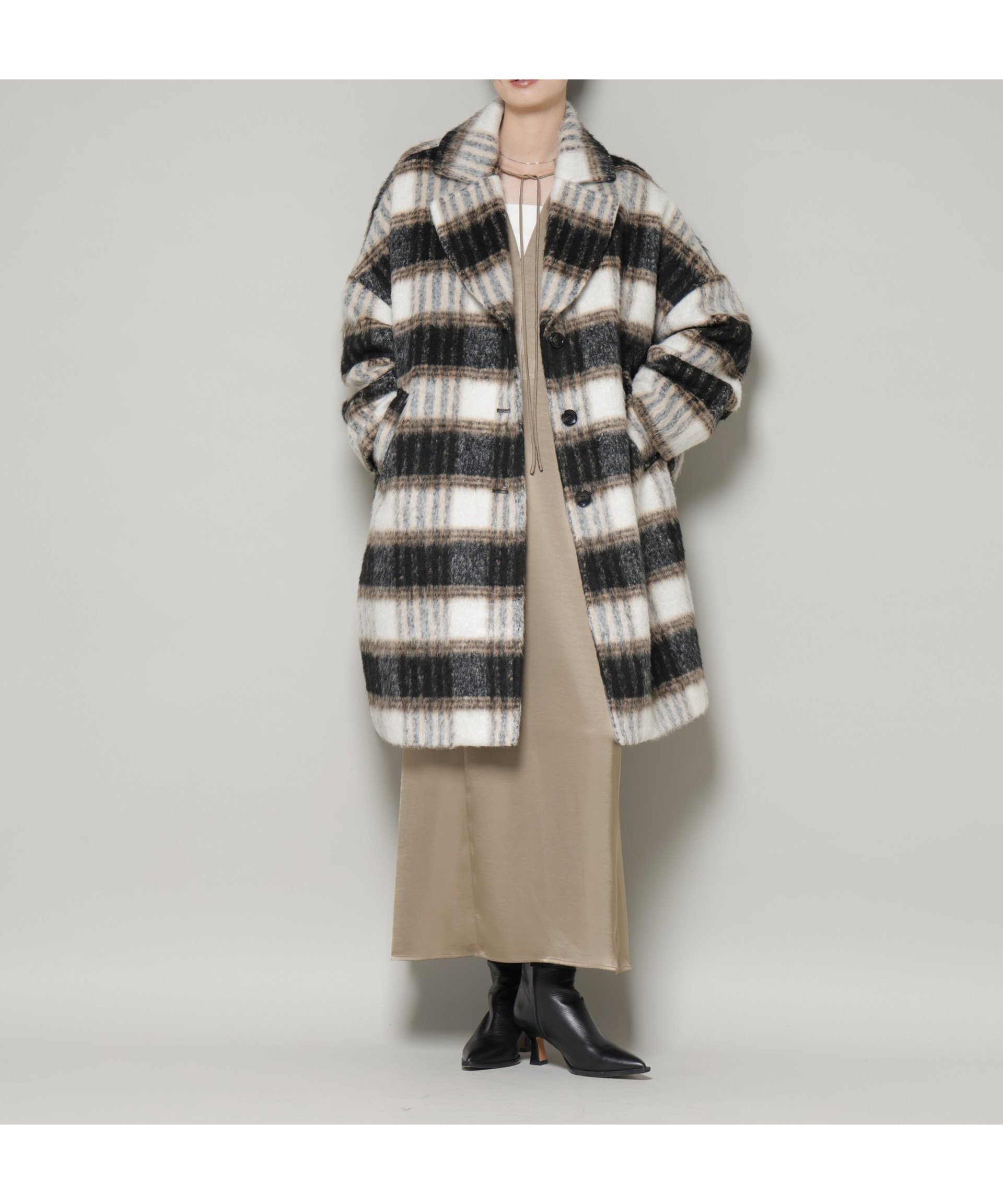 【ナノ ユニバース/nano universe】のシャギーチェックコート 人気、トレンドファッション・服の通販 founy(ファニー) 　ファッション　Fashion　レディースファッション　Fashion for Women　アウター　Coat / Outerwear Collection　コート・ロングコート・ピーコート　Long Coats, Peacoats & More　クール　Cool, Chic　軽量　Lightweight, Ultra Light　シンプル　Simple, Minimal　タートル　Turtleneck, Turtle Collar　チェック　Check, Plaid, Tartan　トレンド　Trend, Trending Now　モノトーン　Monotone, Black and White　リラックス　Relax, Relaxed Fit　ワイド　Wide, Wide Fit　冬　Winter / This Winter　アウトレット　Outlet / Clearance　おすすめ　Recommended / Our Picks　エレガント 上品　Elegant　2025年　2025　2025-2026秋冬・A/W　Autumn/Winter 2025–26 AW25–26　 other-1|ID: prp329100004797753 ipo3291000000034810661