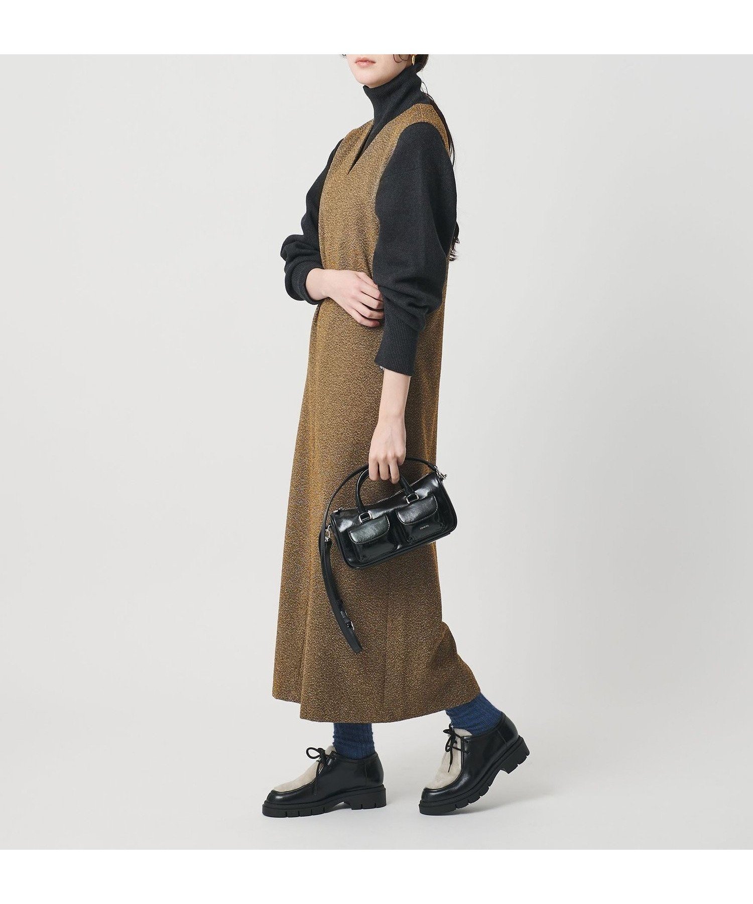 【ビューティ&ユース ユナイテッドアローズ/BEAUTY&YOUTH / UNITED ARROWS】のポリエステルツイードライク ジャンパースカート インテリア・キッズ・メンズ・レディースファッション・服の通販 founy(ファニー) 　ファッション　Fashion　レディースファッション　Fashion for Women　スカート　Skirts　インナー　Innerwear　春　Spring　秋　Autumn　クラシック　Classic, Timeless Style　コンパクト　Compact, Small Size　シンプル　Simple, Minimal　ツイード　Twill, Twill Weave　ロング　Long, Long-Length　MOCA|ID: prp329100004797775 ipo3291000000036297465