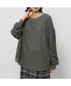 【ニコアンド/niko and】の2WAYネックワッフルプルオーバー チャコール|ID: prp329100004797779 ipo3291000000034810855