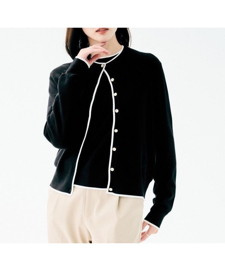 【アンタイトル/UNTITLED】のウォームスパン カーディガン インテリア・キッズ・メンズ・レディースファッション・服の通販 founy(ファニー) 　ファッション　Fashion　レディースファッション　Fashion for Women　トップス・カットソー　Cut & Sew Tops　カーディガン・羽織り　Layered Style Cardigans　アンサンブル　Ensemble Set　ウォーム　Warm Fabric　春　Spring　カーディガン　Cardigan, Knitwear　ジャケット　Jacket, Outerwear　ストレッチ　Stretch, Stretchy Fabric　スマート　Smart, Elegant　ベーシック　Basic, Essential　ボトム　Bottoms, Lower Wear　メタル　Metal, Metal Parts　モダン　Modern, Contemporary　おすすめ　Recommended / Our Picks　エレガント 上品　Elegant　ブラック|ID: prp329100004797793 ipo3291000000034811015