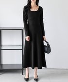 【ラジュール/Lajour】の前後2wayフレアニットワンピース 人気、トレンドファッション・服の通販 founy(ファニー) ファッション Fashion レディースファッション Fashion for Women ワンピース Dresses ニットワンピース Knit Dresses ジャケット Jacket, Outerwear スクエア Square, Square Shape デコルテ Décolleté, Neckline フレア Flare, Flared エレガント 上品 Elegant thumbnail ブラック|ID: prp329100004797802 ipo3291000000034982842