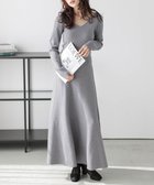【ラジュール/Lajour】の前後2wayフレアニットワンピース 人気、トレンドファッション・服の通販 founy(ファニー) ファッション Fashion レディースファッション Fashion for Women ワンピース Dresses ニットワンピース Knit Dresses ジャケット Jacket, Outerwear スクエア Square, Square Shape デコルテ Décolleté, Neckline フレア Flare, Flared エレガント 上品 Elegant thumbnail グレー|ID: prp329100004797802 ipo3291000000034982845