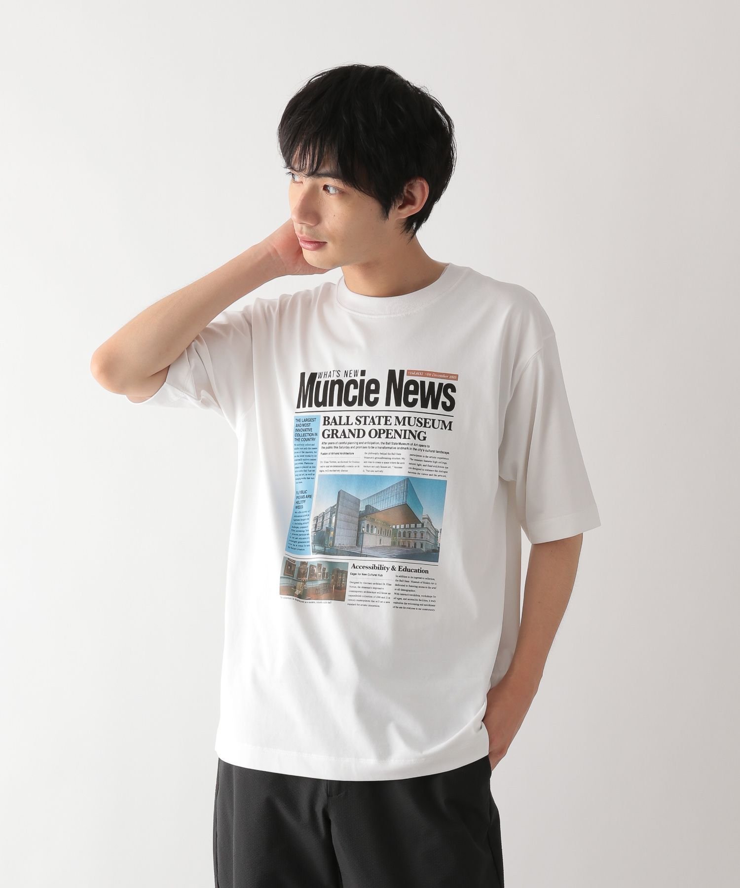 【グローバルワーク/GLOBAL WORK】のグラフィックTシャツ3/半袖/584704 インテリア・キッズ・メンズ・レディースファッション・服の通販 founy(ファニー) 　ファッション　Fashion　レディースファッション　Fashion for Women　トップス・カットソー　Cut & Sew Tops　シャツ・ブラウス・オフィスカジュアル　Elegant Blouses & Button-Ups　ロングTシャツ・Tシャツ　Longline T-Shirts & Tees　おすすめ　Recommended / Our Picks　グラフィック　Graphic, Graphic Design　スラックス　Slacks, Dress Pants　プリント　Print, Printed Pattern　ペーパー　Paper, Kraft Paper　リラックス　Relax, Relaxed Fit　半袖　Short Sleeve, Half Sleeve　吸水　Absorbent, Quick-Dry　夏　Summer　オフ*ニュースペーパー01|ID: prp329100004797809 ipo3291000000035100148