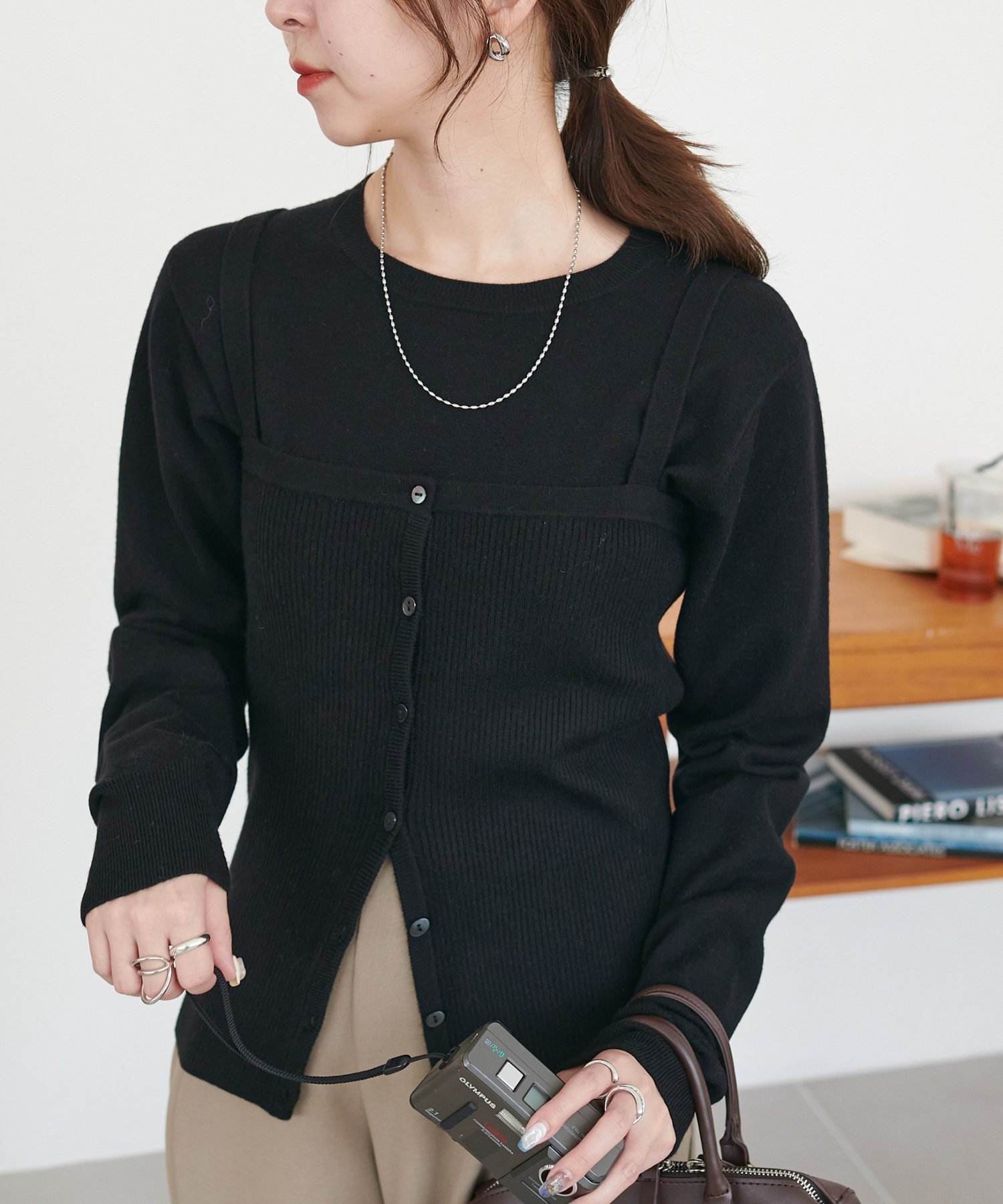 【ディスコート/Discoat】のモチモチビスチェセットプルオーバー《WEB限定カラーあり》 インテリア・キッズ・メンズ・レディースファッション・服の通販 founy(ファニー) ファッション Fashion レディースファッション Fashion for Women トップス・カットソー Cut & Sew Tops カジュアルプルオーバー・ニットトップス Pullovers & Knit Tops / Casual Pullovers ビスチェ Bustiers & Corset Tops / Layered Bustier Style カットソー Cut and Sewn Top シンプル Simple, Minimal セットアップ Set-Up, Coordinated Outfit ビスチェ Bustier, Corset Top フィット Fit, Slim Fit フェミニン Feminine, Girly ブラック|ID: prp329100004797818 ipo3291000000034811233