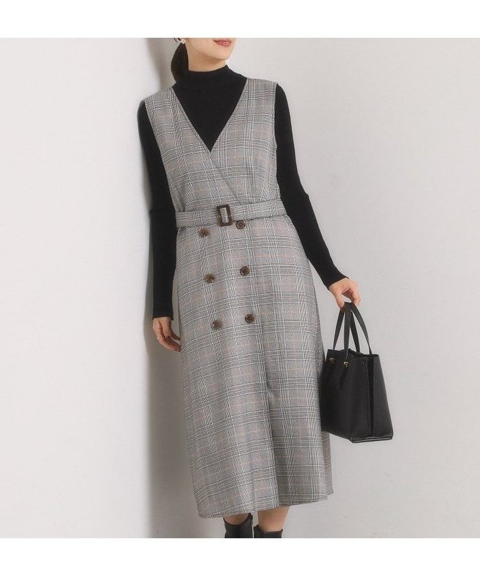 【イッツデモ/ITS' DEMO】の【手洗い可】チェック柄ジャンスカ インテリア・キッズ・メンズ・レディースファッション・服の通販 founy(ファニー) https://founy.com/ ファッション Fashion レディースファッション Fashion for Women クラシカル Classical, Vintage-Inspired シェイプ Shape, Slim Fit スマート Smart, Elegant チェック Check, Plaid, Tartan フェイク Faux, Fake フロント Front, Front Design ポケット Pocket, Pocket Detail 冬 Winter / This Winter 再入荷 Restock / Back in Stock おすすめ Recommended / Our Picks |ID: prp329100004797829 ipo3291000000034937350