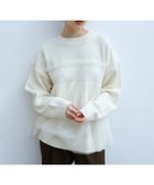 【アンドミー/andme】のチュール ドッキング ビスチェ風 ニット トップス アイボリー|ID: prp329100004797851 ipo3291000000034948186