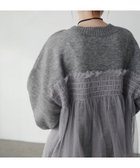 【アンドミー/andme】のチュール ドッキング ビスチェ風 ニット トップス グレー|ID: prp329100004797851 ipo3291000000034948188