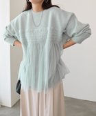 【アンドミー/andme】のチュール ドッキング ビスチェ風 ニット トップス グレーブルー|ID: prp329100004797851 ipo3291000000034948194