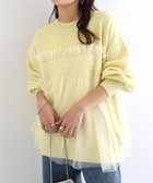 【アンドミー/andme】のチュール ドッキング ビスチェ風 ニット トップス イエロー|ID: prp329100004797851 ipo3291000000034948195