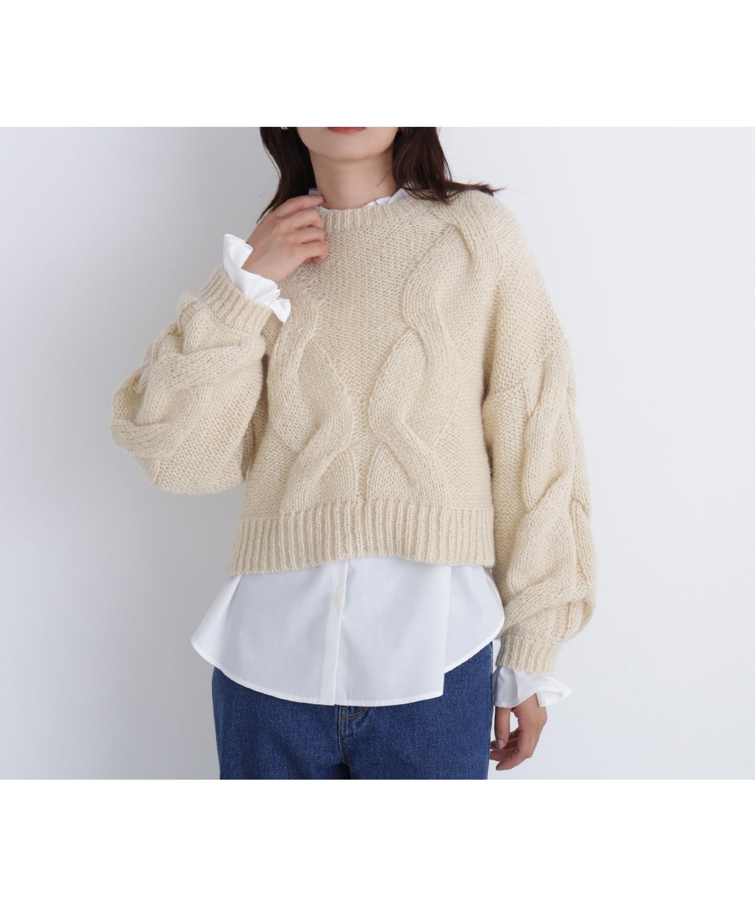 【ナチュラル ビューティー ベーシック/NATURAL BEAUTY BASIC】のクロップドビッグケーブルニット インテリア・キッズ・メンズ・レディースファッション・服の通販 founy(ファニー) 雑誌掲載アイテム Magazine Picks & Fashion Features ファッション雑誌 Fashion Magazines オッジ Oggi ファッション Fashion レディースファッション Fashion for Women トップス・カットソー Cut & Sew Tops ニット Knit Tops & Sweaters クロップド Cropped, Short Length コンパクト Compact, Small Size バランス Balance, Style Balance ビッグ Big, Oversized ミドル Middle Length, Mid Height 雑誌 Magazine, Fashion Magazine アイボリー1|ID: prp329100004797863 ipo3291000000034811564