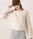 【プロポーション ボディドレッシング/PROPORTION BODY DRESSING】のビジュー付畔ニット 25AW 人気、トレンドファッション・服の通販 founy(ファニー) ファッション Fashion レディースファッション Fashion for Women トップス・カットソー Cut & Sew Tops ニット Knit Tops & Sweaters 2025年 2025 2025-2026秋冬・A/W Autumn/Winter 2025–26 AW25–26 ウォーム Warm Fabric ビジュー Bijou, Jewel-like Accent フェミニン Feminine, Girly 畦 Ribbed Knit thumbnail エクリュ1|ID: prp329100004797864 ipo3291000000034811577