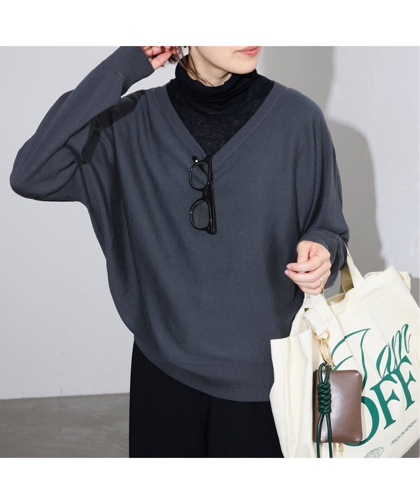 【スローブ イエナ/SLOBE IENA】のウォッシャブルドルマンVネックプルオーバー インテリア・キッズ・メンズ・レディースファッション・服の通販 founy(ファニー) 　ファッション　Fashion　レディースファッション　Fashion for Women　トップス・カットソー　Cut & Sew Tops　カジュアルプルオーバー・ニットトップス　Pullovers & Knit Tops / Casual Pullovers　Vネックトップス　V-Neck Tops / V-Cut Neckline Shirts　2025年　2025　2025-2026秋冬・A/W　Autumn/Winter 2025–26 AW25–26　カットソー　Cut and Sewn Top　シアー　Sheer, See-Through　トレンド　Trend, Trending Now　人気　Popular, Best Seller　グレーB|ID: prp329100004797876 ipo3291000000034811656