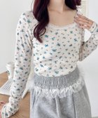 【アウトフィッター ラボ/Outfitter lab】のレース付きフラワートップス ライトブルー|ID: prp329100004797890 ipo3291000000034811826