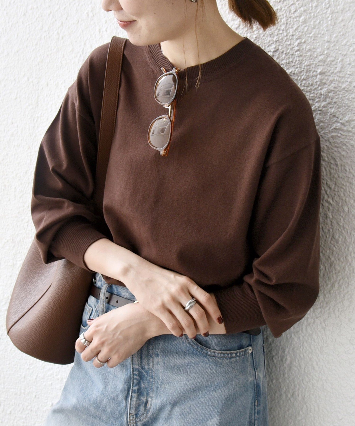 【シップス フォー ウィメン/SHIPS】のSHIPS any 手洗い可能 スウェットライク ニット プルオーバー インテリア・キッズ・メンズ・レディースファッション・服の通販 founy(ファニー) 　ファッション　Fashion　レディースファッション　Fashion for Women　トップス・カットソー　Cut & Sew Tops　ニット　Knit Tops & Sweaters　レディースパーカー・カジュアルフーディー　Casual Hoodies & Sweatshirts　カジュアルプルオーバー・ニットトップス　Pullovers & Knit Tops / Casual Pullovers　スウェット・クルーネックトップス　Sweatshirts & Crewnecks / Relaxed Fit Sweat Tops　オレンジ　Orange　ヴィンテージ　Vintage Style　洗える　Machine Washable　スウェット / スエット　Sweatshirt, Sweatwear　ストレッチ　Stretch, Stretchy Fabric　スポーティ　Sporty, Casual Athletic　スラックス　Slacks, Dress Pants　人気　Popular, Best Seller　バランス　Balance, Style Balance　フロント　Front, Front Design　ミックス　Mix, Mixed Style　リラックス　Relax, Relaxed Fit　おすすめ　Recommended / Our Picks　2025年　2025　2025-2026秋冬・A/W　Autumn/Winter 2025–26 AW25–26　ブラウン|ID: prp329100004797904 ipo3291000000035218199