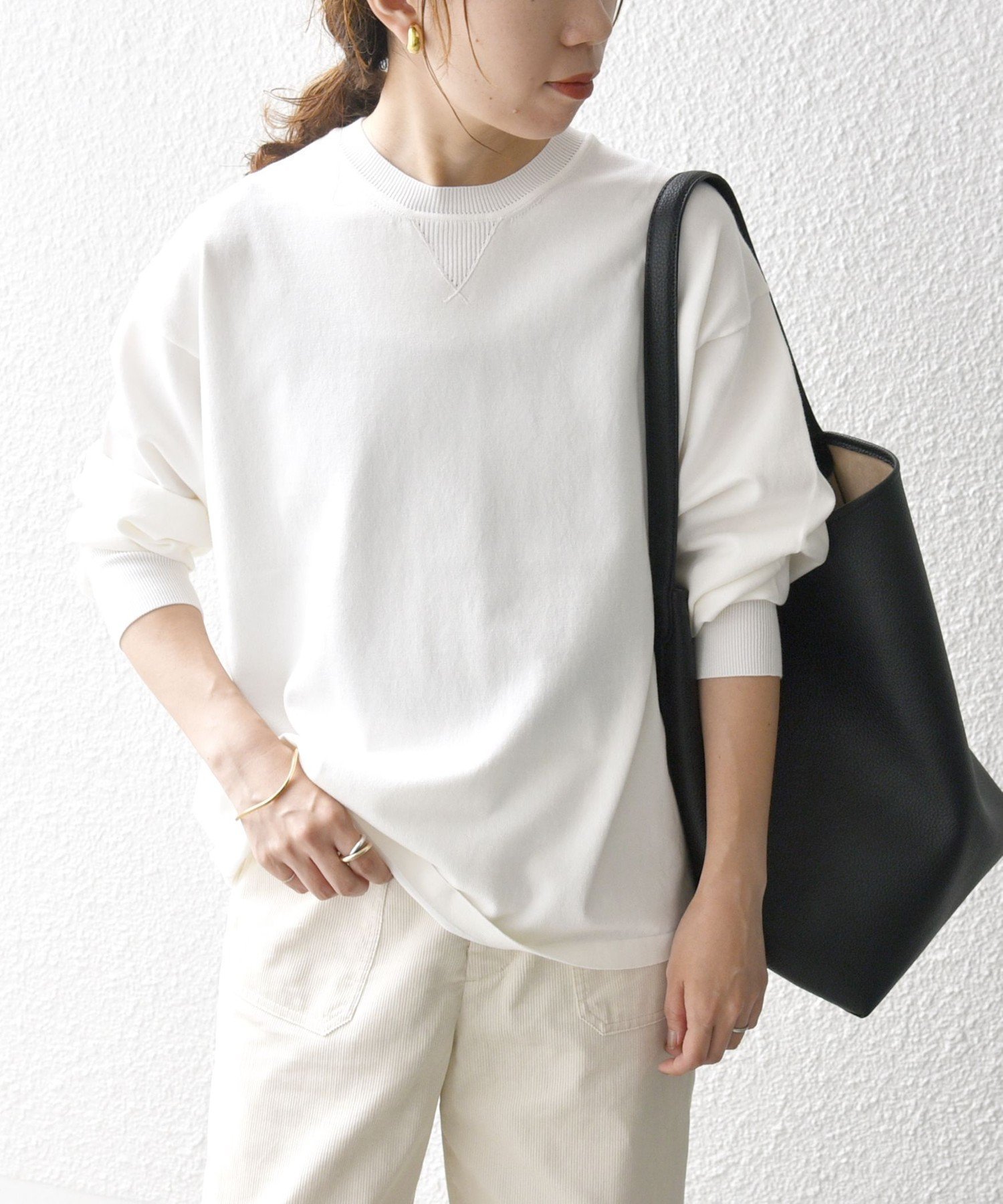 【シップス フォー ウィメン/SHIPS】のSHIPS any 手洗い可能 スウェットライク ニット プルオーバー インテリア・キッズ・メンズ・レディースファッション・服の通販 founy(ファニー) 　ファッション　Fashion　レディースファッション　Fashion for Women　トップス・カットソー　Cut & Sew Tops　ニット　Knit Tops & Sweaters　レディースパーカー・カジュアルフーディー　Casual Hoodies & Sweatshirts　カジュアルプルオーバー・ニットトップス　Pullovers & Knit Tops / Casual Pullovers　スウェット・クルーネックトップス　Sweatshirts & Crewnecks / Relaxed Fit Sweat Tops　オレンジ　Orange　ヴィンテージ　Vintage Style　洗える　Machine Washable　スウェット / スエット　Sweatshirt, Sweatwear　ストレッチ　Stretch, Stretchy Fabric　スポーティ　Sporty, Casual Athletic　スラックス　Slacks, Dress Pants　人気　Popular, Best Seller　バランス　Balance, Style Balance　フロント　Front, Front Design　ミックス　Mix, Mixed Style　リラックス　Relax, Relaxed Fit　おすすめ　Recommended / Our Picks　2025年　2025　2025-2026秋冬・A/W　Autumn/Winter 2025–26 AW25–26　ホワイト|ID: prp329100004797904 ipo3291000000035218200