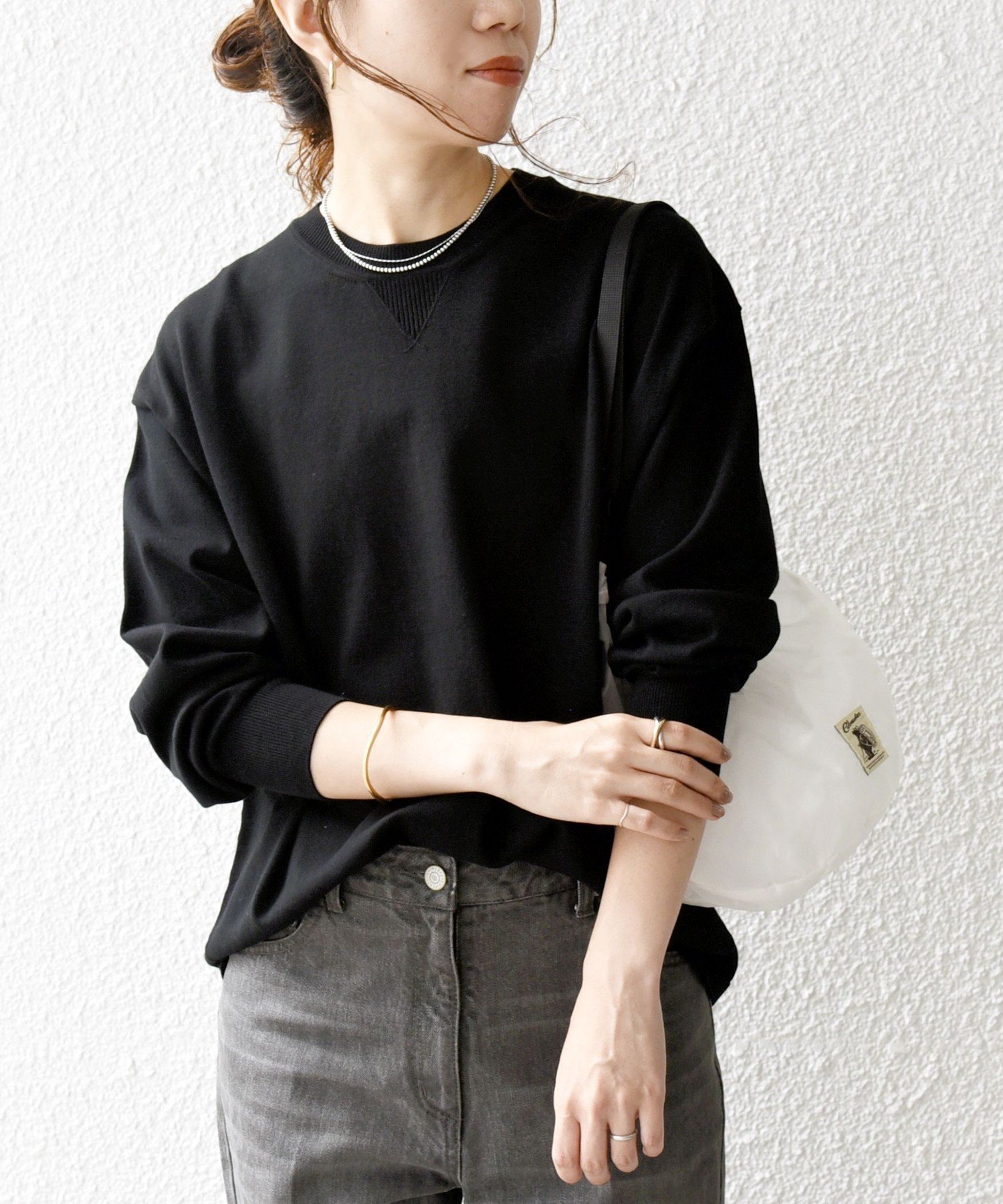 【シップス フォー ウィメン/SHIPS】のSHIPS any 手洗い可能 スウェットライク ニット プルオーバー インテリア・キッズ・メンズ・レディースファッション・服の通販 founy(ファニー) 　ファッション　Fashion　レディースファッション　Fashion for Women　トップス・カットソー　Cut & Sew Tops　ニット　Knit Tops & Sweaters　レディースパーカー・カジュアルフーディー　Casual Hoodies & Sweatshirts　カジュアルプルオーバー・ニットトップス　Pullovers & Knit Tops / Casual Pullovers　スウェット・クルーネックトップス　Sweatshirts & Crewnecks / Relaxed Fit Sweat Tops　オレンジ　Orange　ヴィンテージ　Vintage Style　洗える　Machine Washable　スウェット / スエット　Sweatshirt, Sweatwear　ストレッチ　Stretch, Stretchy Fabric　スポーティ　Sporty, Casual Athletic　スラックス　Slacks, Dress Pants　人気　Popular, Best Seller　バランス　Balance, Style Balance　フロント　Front, Front Design　ミックス　Mix, Mixed Style　リラックス　Relax, Relaxed Fit　おすすめ　Recommended / Our Picks　2025年　2025　2025-2026秋冬・A/W　Autumn/Winter 2025–26 AW25–26　ブラック|ID: prp329100004797904 ipo3291000000035218201