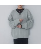 【ジーナシス/JEANASiS】のハクプリントコットンVプルオーバー ブルー系その他|ID: prp329100004797989 ipo3291000000034812537