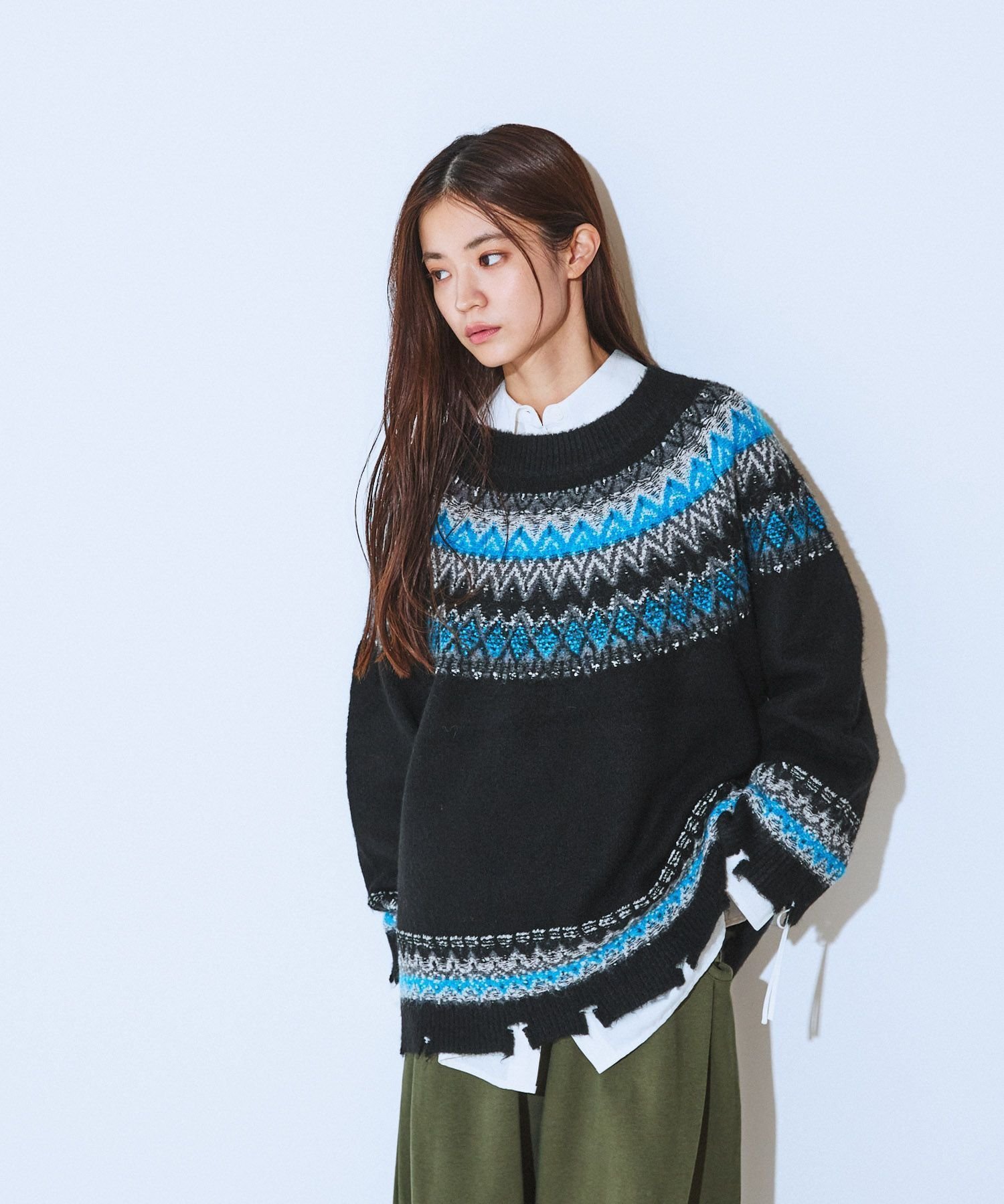 【ジーナシス/JEANASiS】の5Gカラーフェアアイルプルオーバー インテリア・キッズ・メンズ・レディースファッション・服の通販 founy(ファニー) ファッション Fashion レディースファッション Fashion for Women トップス・カットソー Cut & Sew Tops カジュアルプルオーバー・ニットトップス Pullovers & Knit Tops / Casual Pullovers アクリル Acrylic Material コーデュロイ Corduroy, Cord Fabric ダメージ Distressed, Destroyed ミックス Mix, Mixed Style ヨーク Yoke, Yoke Design A/W・秋冬 Autumn/Winter ブラック|ID: prp329100004797992 ipo3291000000034812555