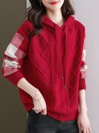 【ドゥーベル/Doux Belle】のケーブル編みボーダー袖フード付きニット レディース ニット 人気、トレンドファッション・服の通販 founy(ファニー) ファッション Fashion レディースファッション Fashion for Women トップス・カットソー Cut & Sew Tops ニット Knit Tops & Sweaters 春 Spring 秋 Autumn ストライプ Stripe, Striped Pattern 長袖 Long Sleeve, Full Sleeve ボーダー Border, Stripe ポケット Pocket, Pocket Detail ロング Long, Long-Length 冬 Winter / This Winter A/W・秋冬 Autumn/Winter thumbnail レッド|ID: prp329100004797997 ipo3291000000036268183