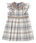 【ベベ オンライン ストア/BEBE ONLINE STORE / KIDS】の【お揃い】襟付きタックスカートチェックジャンパースカート(90~130cm) ベージュ×グレー系|ID: prp329100004798085 ipo3291000000035094707