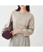 【アンタイトル/UNTITLED】の【日本製/オンオフ使える】ラメ混パフスリーブプルオーバーニット グレージュ|ID: prp329100004798128 ipo3291000000034813546