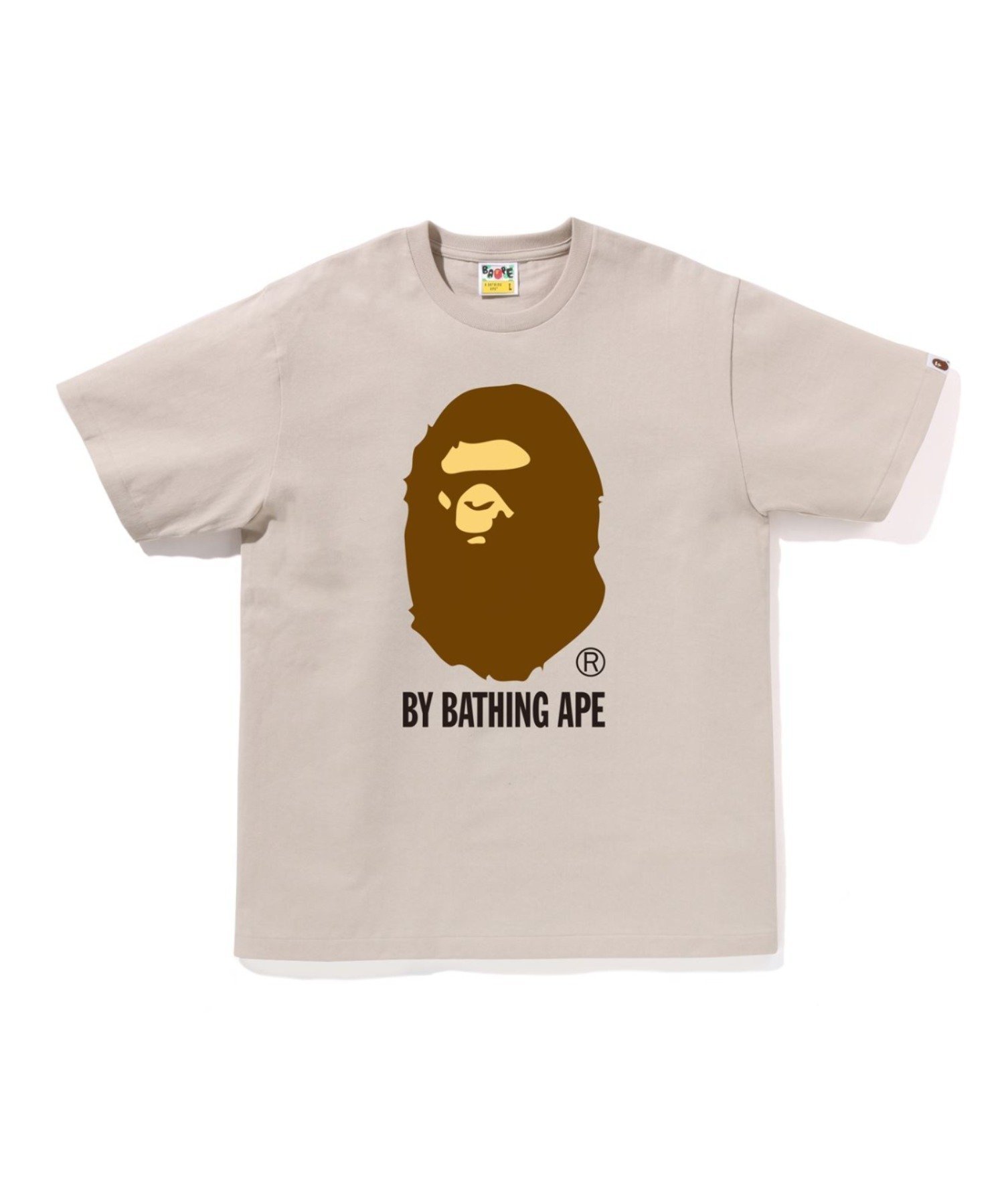 【ア ベイシング エイプ/A BATHING APE】のBY BATHING APE TEE インテリア・キッズ・メンズ・レディースファッション・服の通販 founy(ファニー) 　ファッション　Fashion　レディースファッション　Fashion for Women　インナー　Innerwear　ショート　Short, Short Length　スリーブ　Sleeve, Long Sleeve / Short Sleeve　フロント　Front, Front Design　プリント　Print, Printed Pattern　ラバー　Rubber, Rubber Sole　定番　Standard, Basic Item　BEIGE|ID: prp329100004798129 ipo3291000000034923487