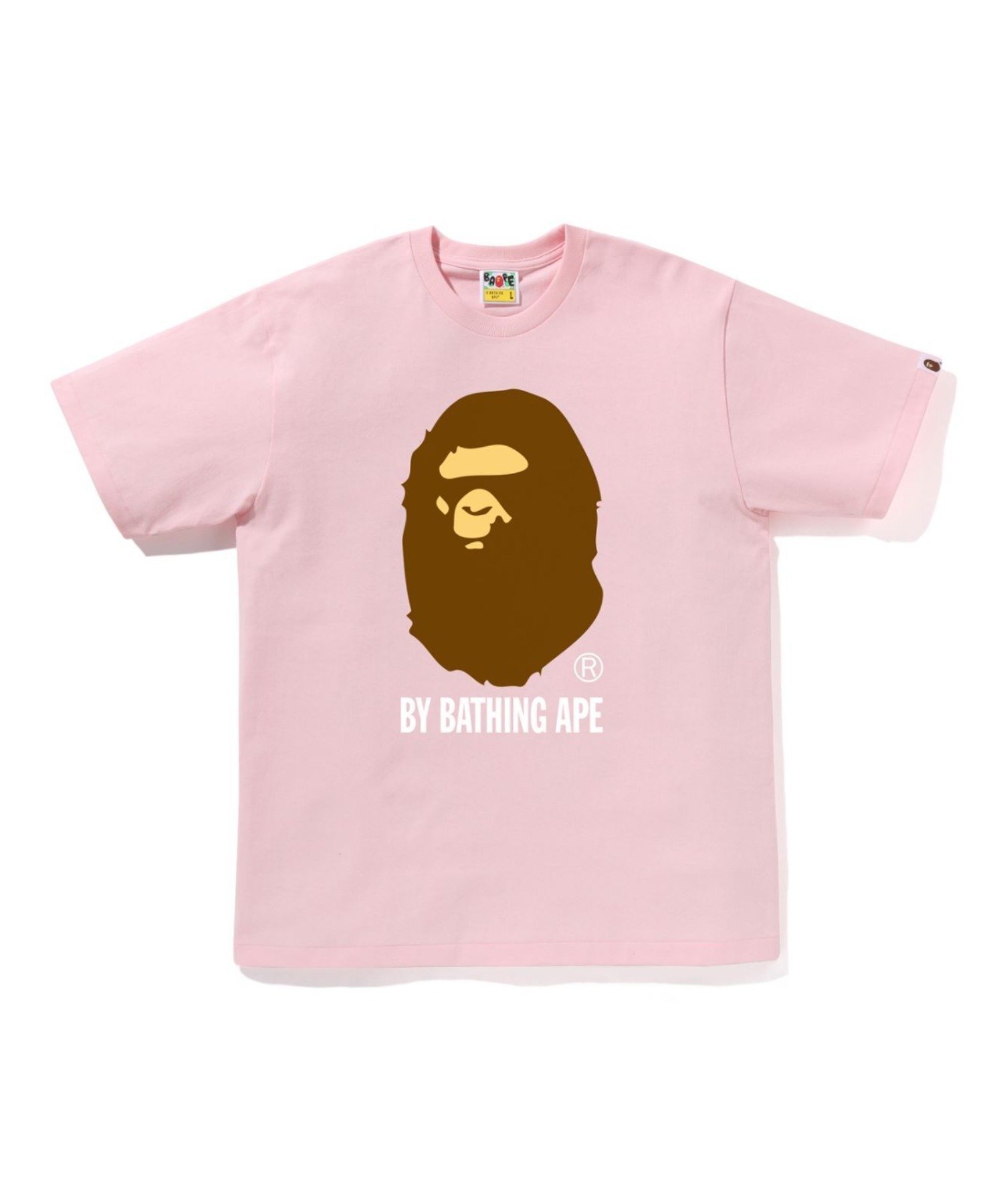 【ア ベイシング エイプ/A BATHING APE】のBY BATHING APE TEE インテリア・キッズ・メンズ・レディースファッション・服の通販 founy(ファニー) 　ファッション　Fashion　レディースファッション　Fashion for Women　インナー　Innerwear　ショート　Short, Short Length　スリーブ　Sleeve, Long Sleeve / Short Sleeve　フロント　Front, Front Design　プリント　Print, Printed Pattern　ラバー　Rubber, Rubber Sole　定番　Standard, Basic Item　PINK|ID: prp329100004798129 ipo3291000000034923496