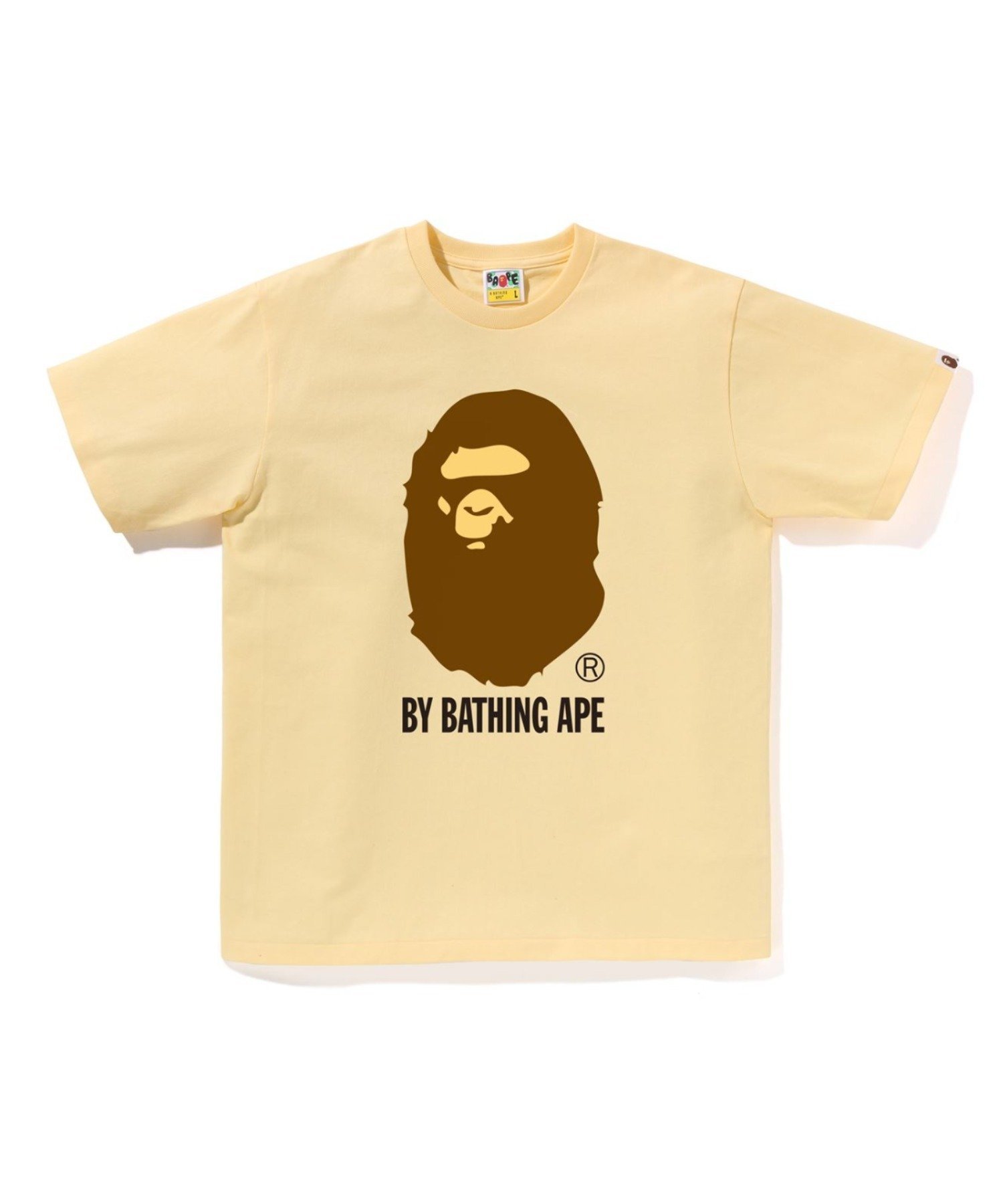 【ア ベイシング エイプ/A BATHING APE】のBY BATHING APE TEE インテリア・キッズ・メンズ・レディースファッション・服の通販 founy(ファニー) 　ファッション　Fashion　レディースファッション　Fashion for Women　インナー　Innerwear　ショート　Short, Short Length　スリーブ　Sleeve, Long Sleeve / Short Sleeve　フロント　Front, Front Design　プリント　Print, Printed Pattern　ラバー　Rubber, Rubber Sole　定番　Standard, Basic Item　YELLOW|ID: prp329100004798129 ipo3291000000034923499