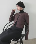 【リアン/Lian】のセンターホールリブニットカーディガン 人気、トレンドファッション・服の通販 founy(ファニー) ファッション Fashion レディースファッション Fashion for Women トップス・カットソー Cut & Sew Tops ニット Knit Tops & Sweaters カーディガン・羽織り Layered Style Cardigans カーディガン Cardigan, Knitwear ショート Short, Short Length センター Center, Center Line thumbnail ブラウン|ID: prp329100004798162 ipo3291000000035179622