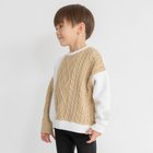 【ブランシェス/branshes / KIDS】の【あったか】ケーブルニット切替裏起毛トレーナー 人気、トレンドファッション・服の通販 founy(ファニー) ファッション Fashion キッズファッション Fashion for Kids トレーナー Sweatshirt, Trainer プリント Print, Printed Pattern 切替 Switching, Contrast Panel thumbnail アイボリー|ID: prp329100004798179 ipo3291000000034923060